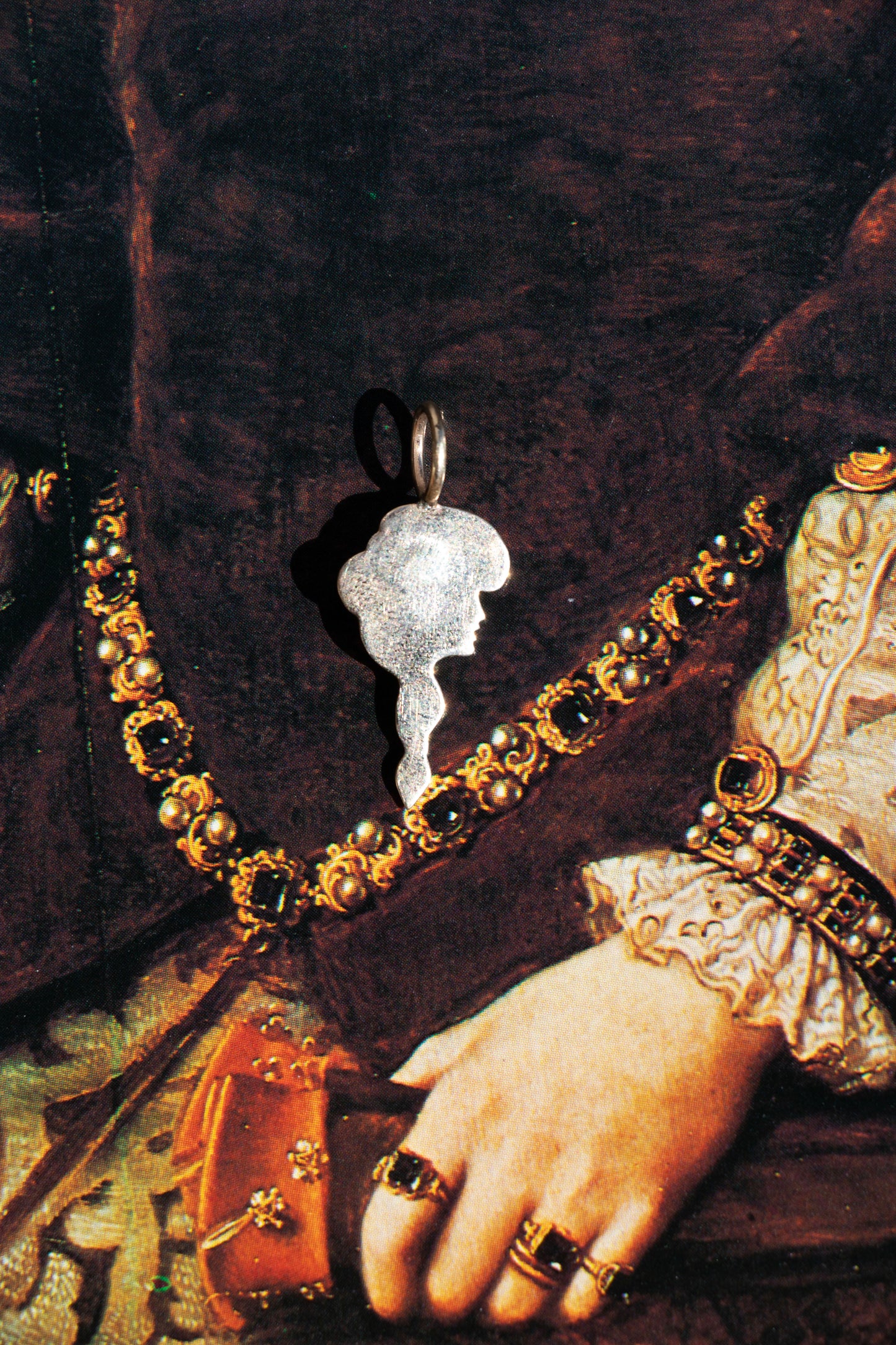 14k Antique Art Nouveau Lady Charm