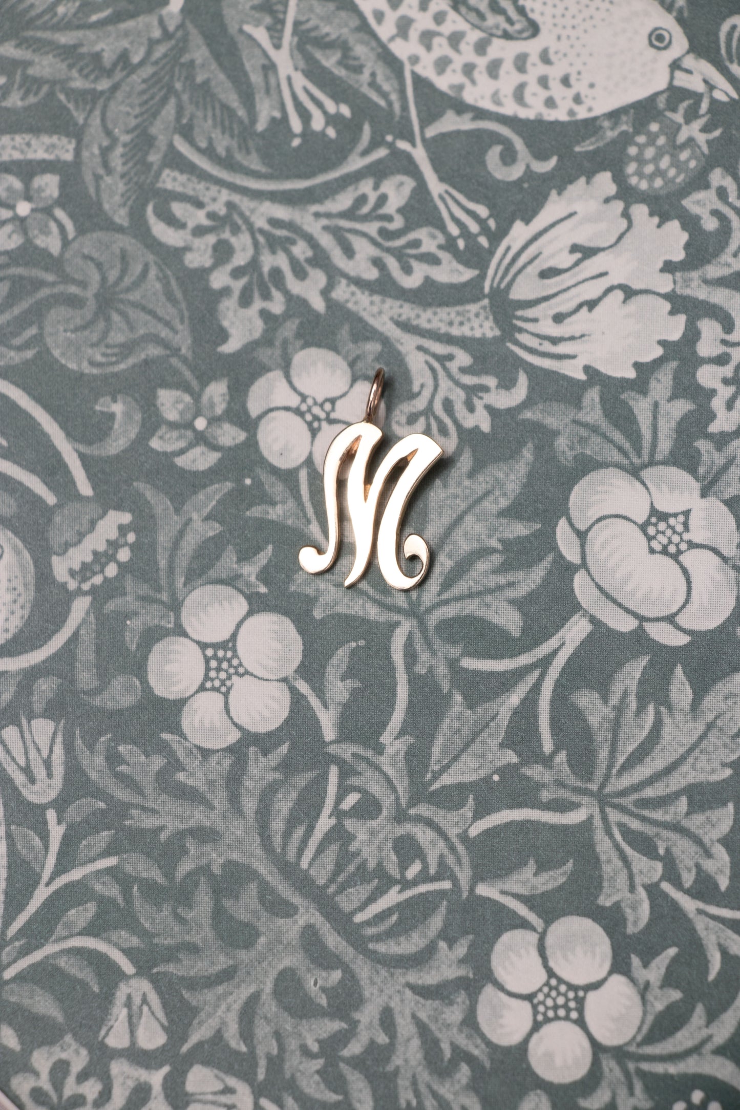 14k Swirly ‘M’ Charm