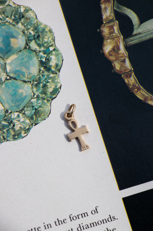 14k Vintage Ankh Charm