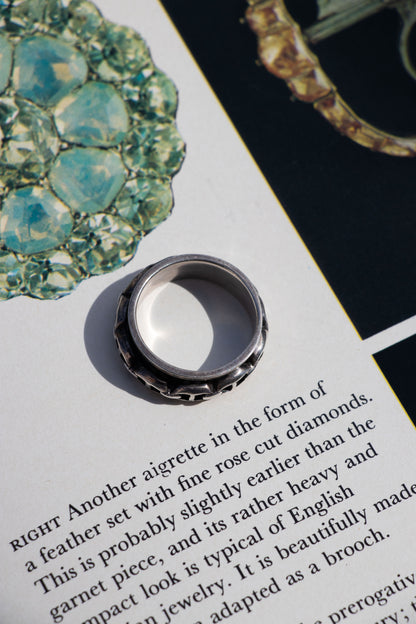 Sterling Vintage Mariner Link Spinner Ring
