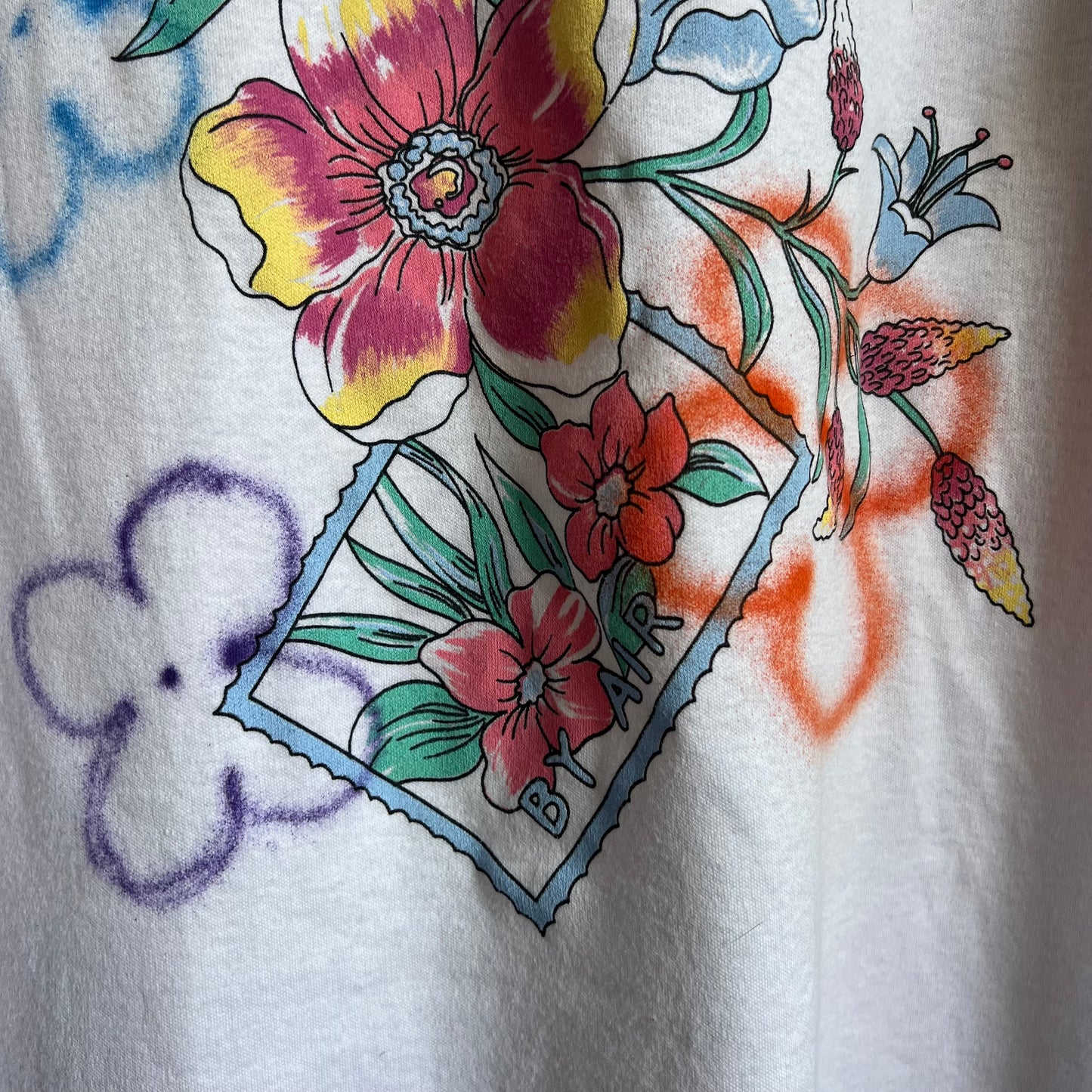 Vintage Floral Stamp Lettuce Bunny Tee