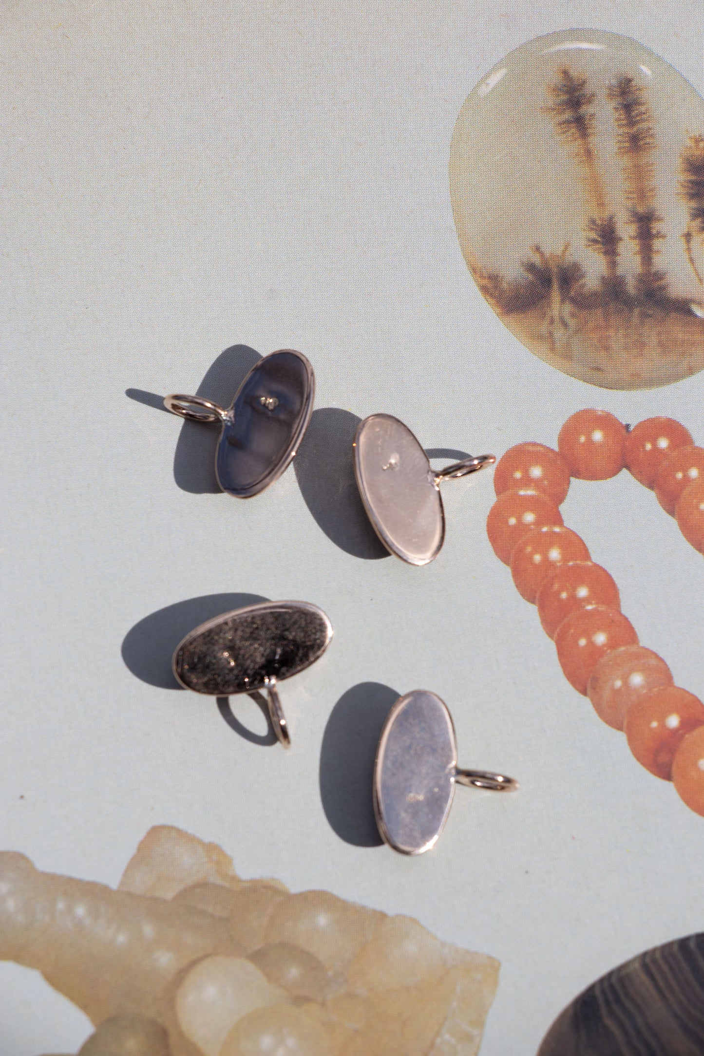 Vintage 14k Candy Banded Agate Charm