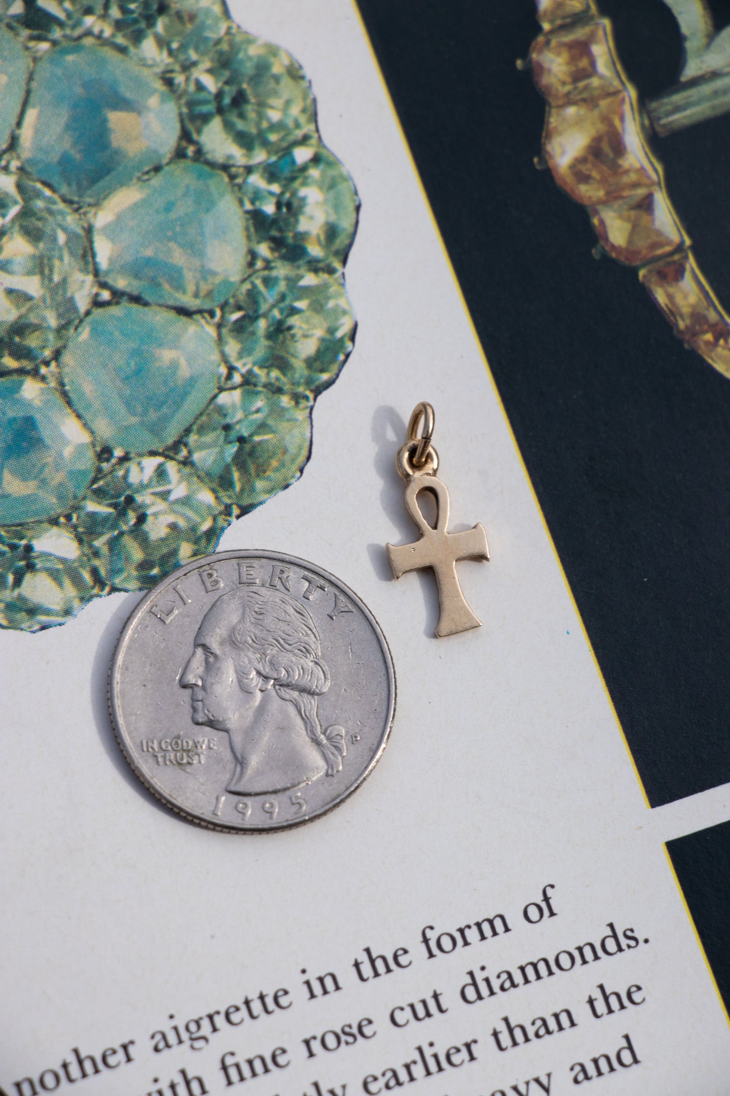 14k Vintage Ankh Charm
