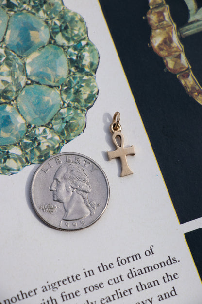 14k Vintage Ankh Charm