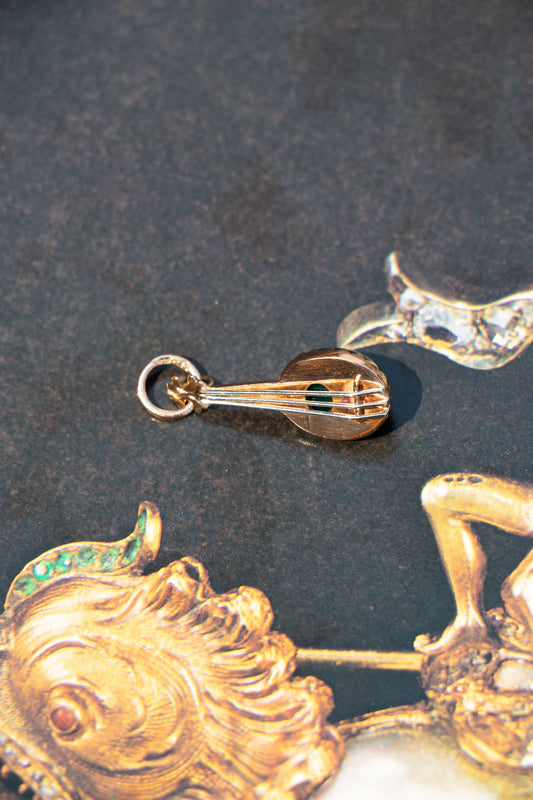 Vintage 18k Mandolin Charm