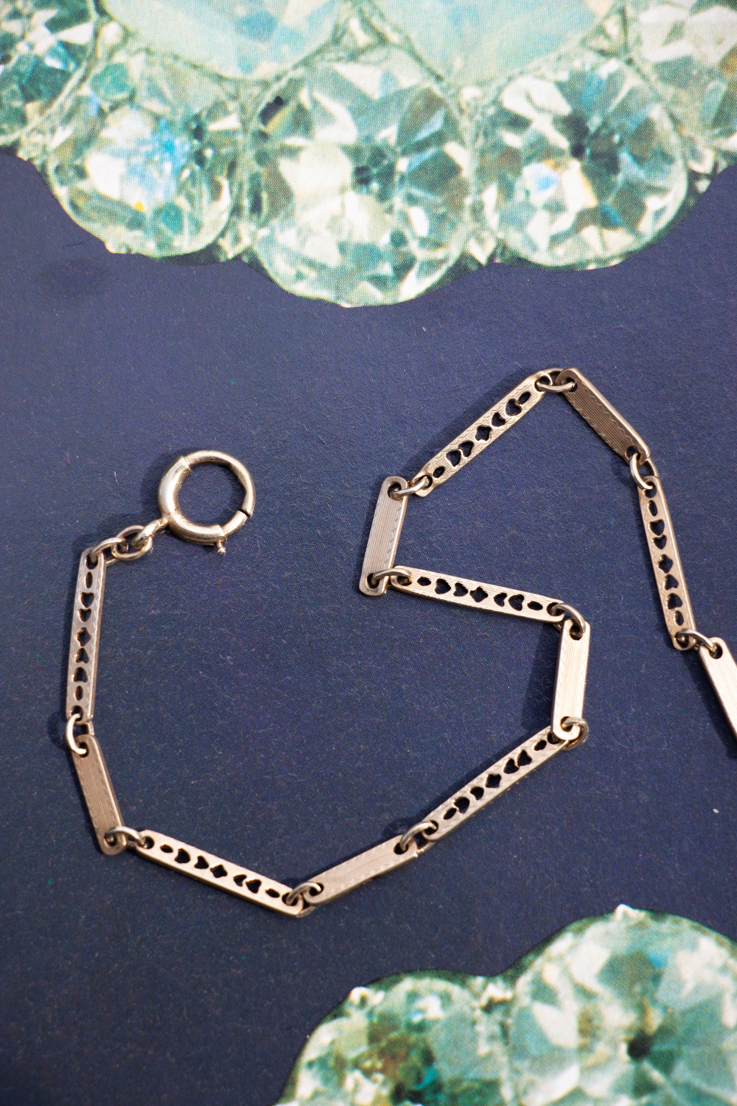 Antique 10k Etched Watch Chain 12.5”