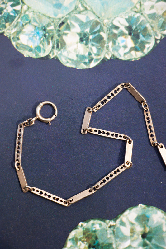 Antique 10k Etched Watch Chain 12.5”