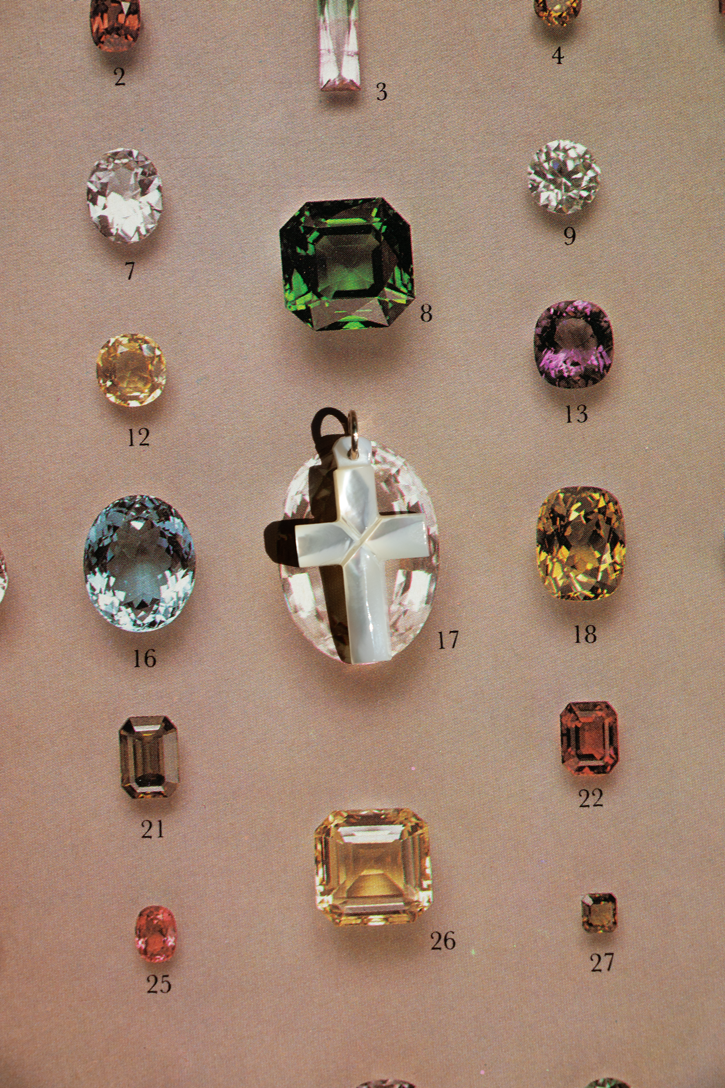 Mother of Pearl Cross Charm