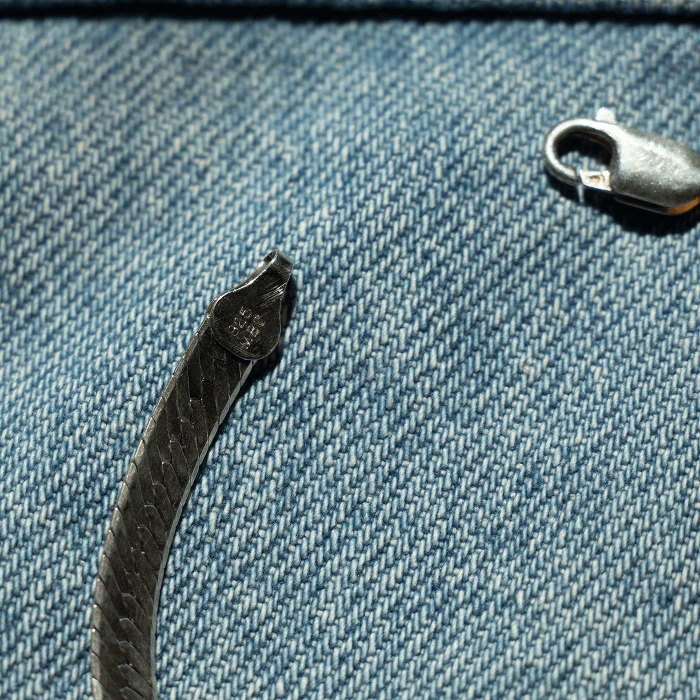 Vintage Sterling Silver Herringbone Bracelet