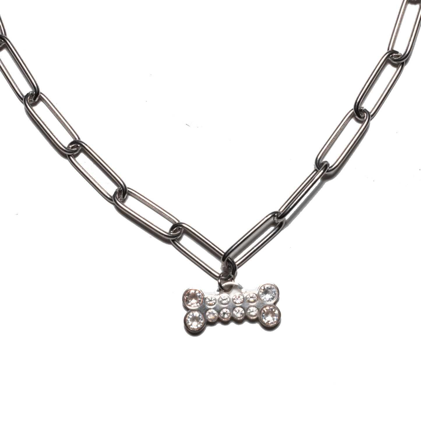 Necklace - Trashboy Dog Bone Paperclip Necklace - LETTUCE STUDIOS
